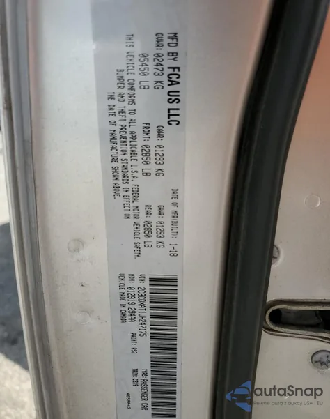 2018 Dodge Charger Police from USA, damaged, VIN 2C3CDXAT1JH247175